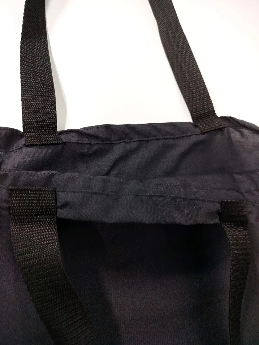 Сумка-шоппер черная с тесьмой Сумка-шоппер черная с тесьмой