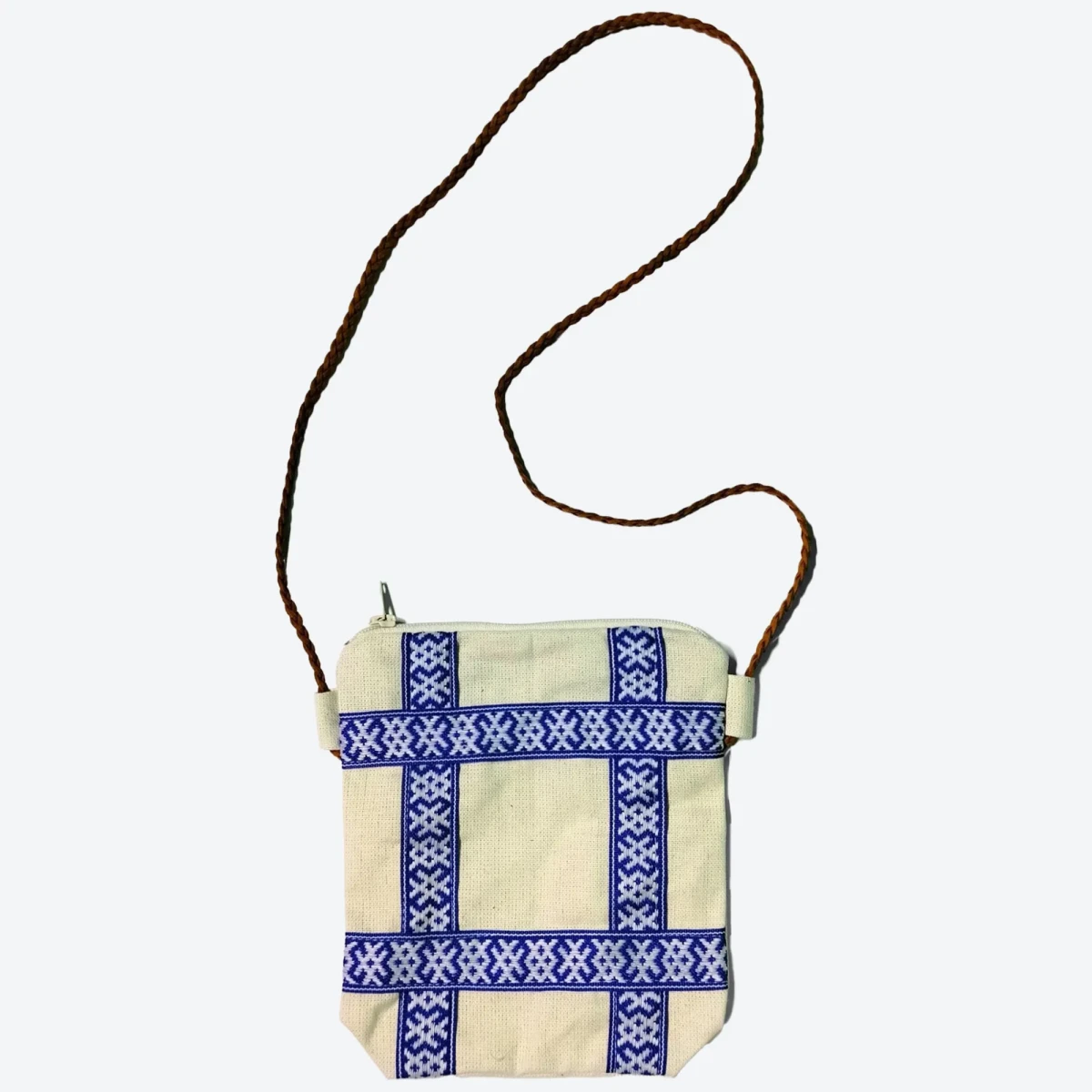 Сумка-кошель бежевая с тесьмой в русском стиле Сумка-кошель бежевая с тесьмой в русском стиле