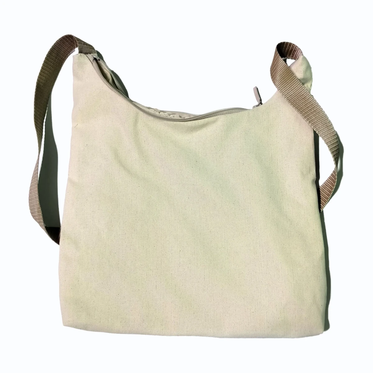 Сумка-хобо бежевая с тесьмой в русском стиле Сумка-хобо бежевая с тесьмой в русском стиле