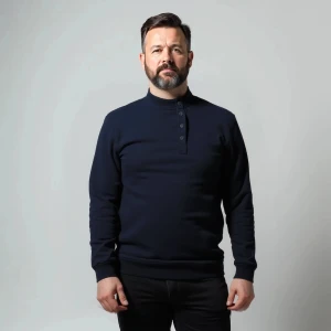 Косоворотка-свитшот Тёмно-синяя Косоворотка-свитшот Тёмно-синяя