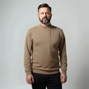 Косоворотка-свитшот Светло-коричневая