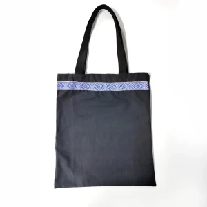 Сумка-шоппер черная с тесьмой Сумка-шоппер черная с тесьмой